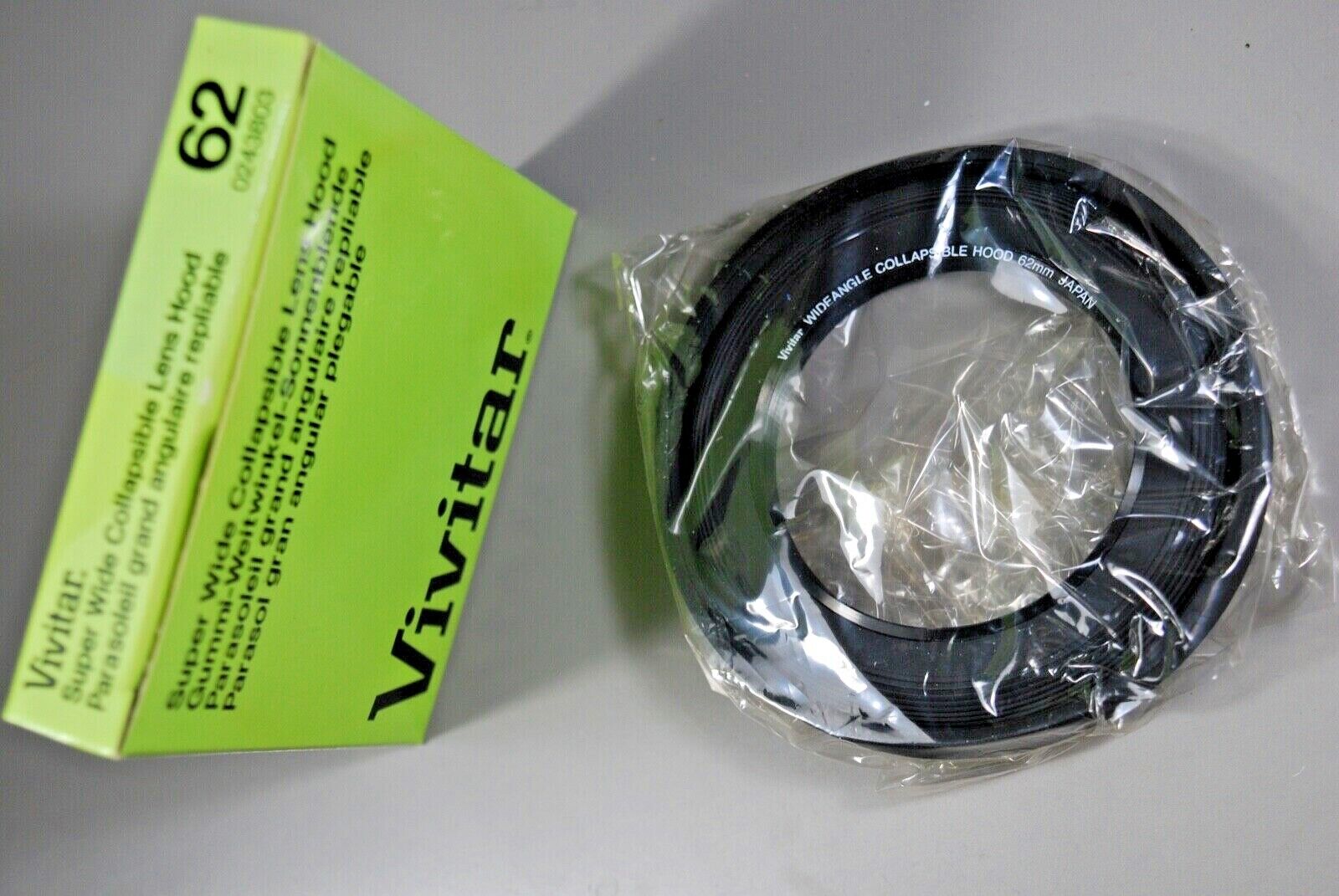 New VIVITAR 62mm SCREW in SUPER  WIDE ANGLE COLLAPSIBLE RUBBER L