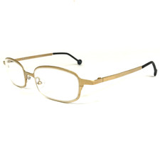 Vintage la Eyeworks Eyeglasses Frames FULLY 555 Gold Rectangular 45-20-125
