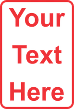 New Personalized Aluminum Metal Sign Customized With Custom Text 12" x 8" Size