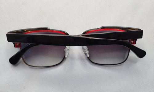 MIKLI BY ALAIN MIKLI ML1325 C001 BLACK ON RED UNISEX SUNGLASSES - Picture 6 of 9