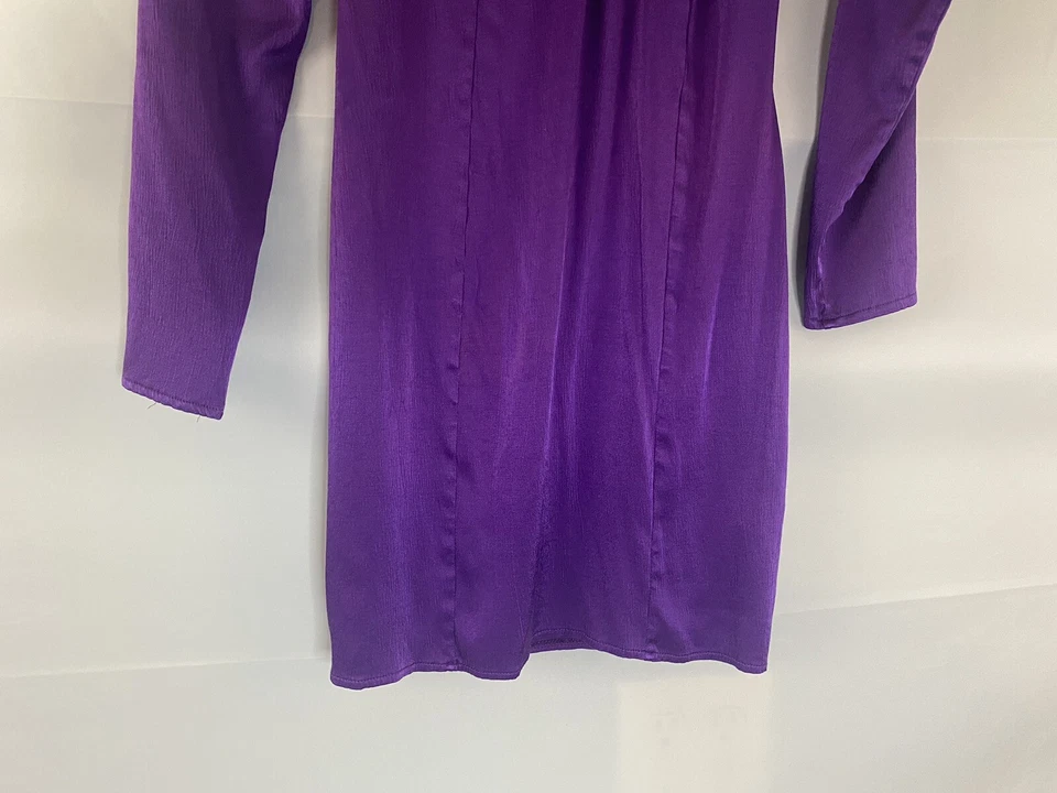 Vestido Campesino Manga Larga Zara Niñas M Púrpura Juegos con disfraces Brillante Gótico Cuello Cuadrado F Foto 3 de 4