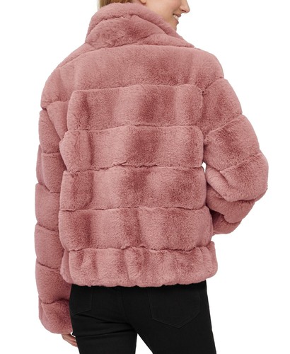 Calvin Klein Faux-Fur Zip-Front Coat 
