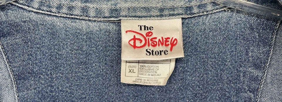 Camisa vaquera vintage de manga larga con botones de Disney Mickey XL bordada por Walt Foto 4 de 4