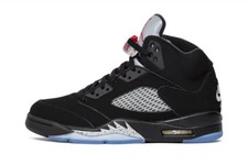 2016 Nike Air Jordan 5 V Retro OG Black Red Metallic Silver Ice 845035-003 sz 17