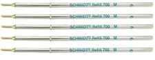 5 Schmidt A3 700 Ballpoint Pen Refill, Blue Medium, Fits Yard O Led