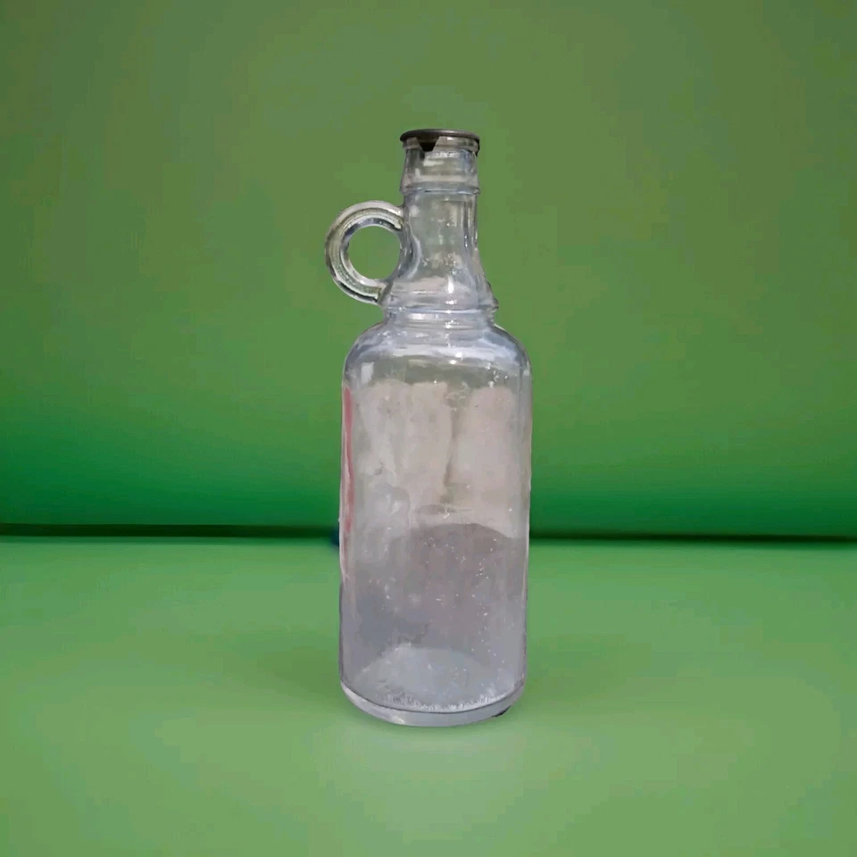 Clear Glass Jug  Hazel Atlas  Cruet  Bottle 29-R-420 With Original Lid - image 2 of 4