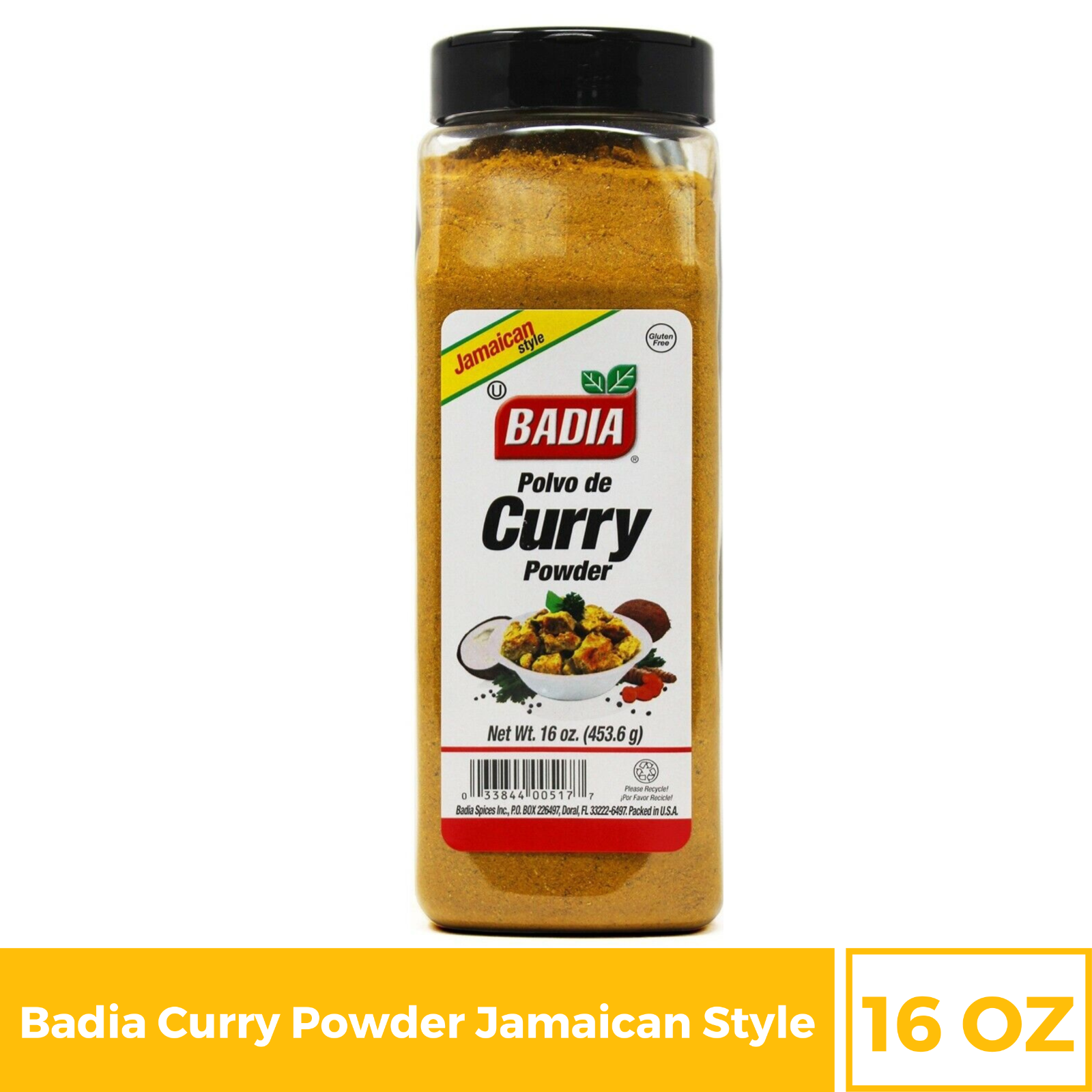 Curry Badia Powder Seasoning Jamaican Style Gluten Free 1LB Pack