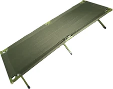 Portable Fold Up Camping Green Cot 74 1/2 in Lg 25 1/4 in Wd 16 in Ht 225 lb Cap