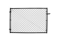 Adjustable Walk Gate Kit Square Corner Frame Black 6 ft x 4 ft. H Powder Coated