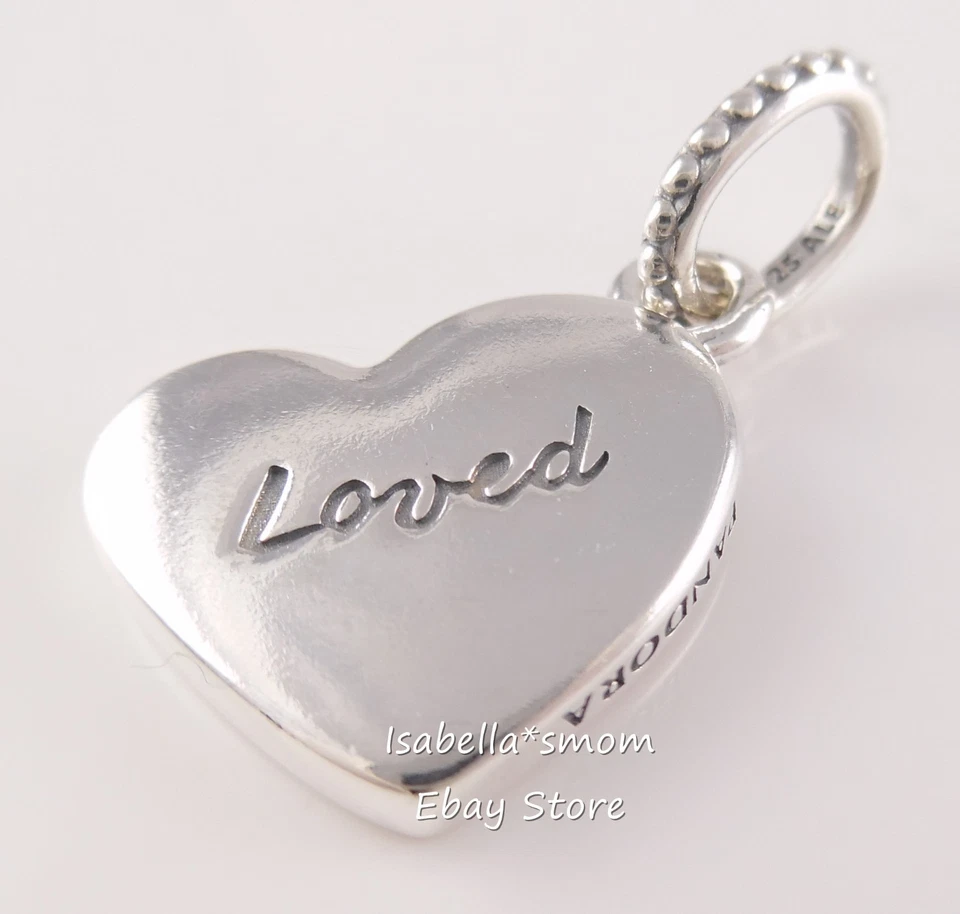 Asimmetrico Cuore Di Love Originale PANDORA Rosa Rosso Smalto Ciondolo Pendente - Immagine 4 di 4