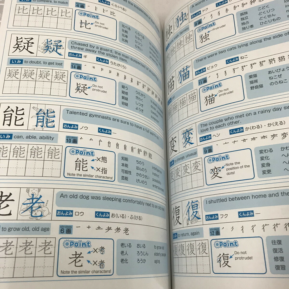 思考囲い　日本語版　4枚 Understanding through Pictures 1000 KANJI to Learn Study