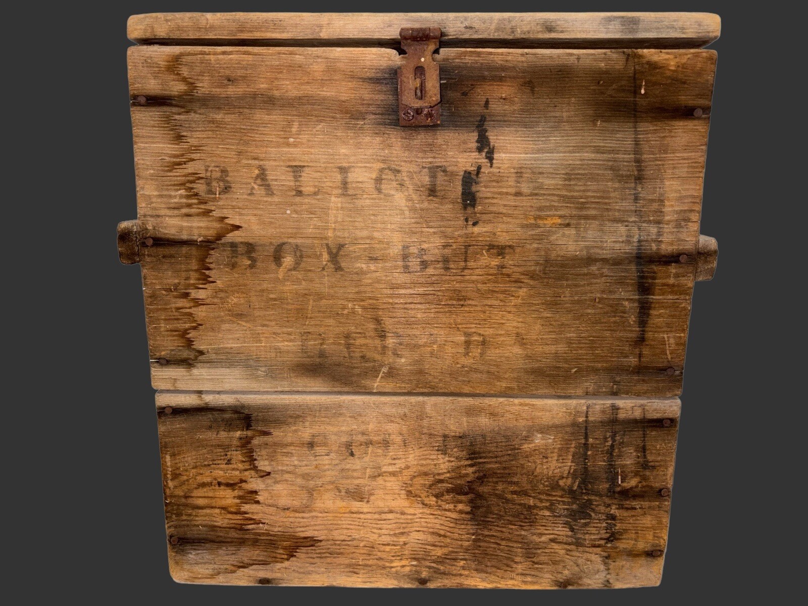 Civil War Era Primitive Wooden Ballot Voting Box Antique Presidential Political