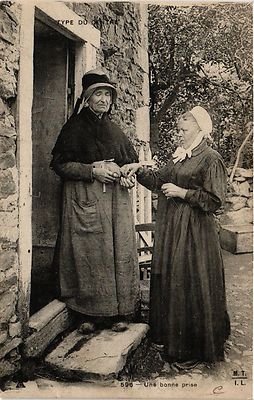 Old postcard Type du Centre - A good catch - Folklore - Types (483084)