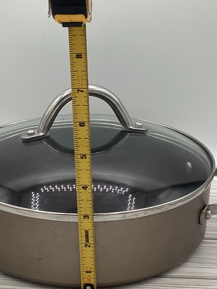 Horno holandés cubierto de 3 cuartos de galón de acero inoxidable revestido de chef Anolon Foto 4 de 4