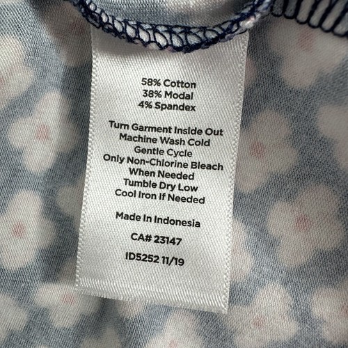Talbots Maxi Dress Womens Size LP Floral Sleeveless Blue Pink Cotton Modal - Picture 10 of 10