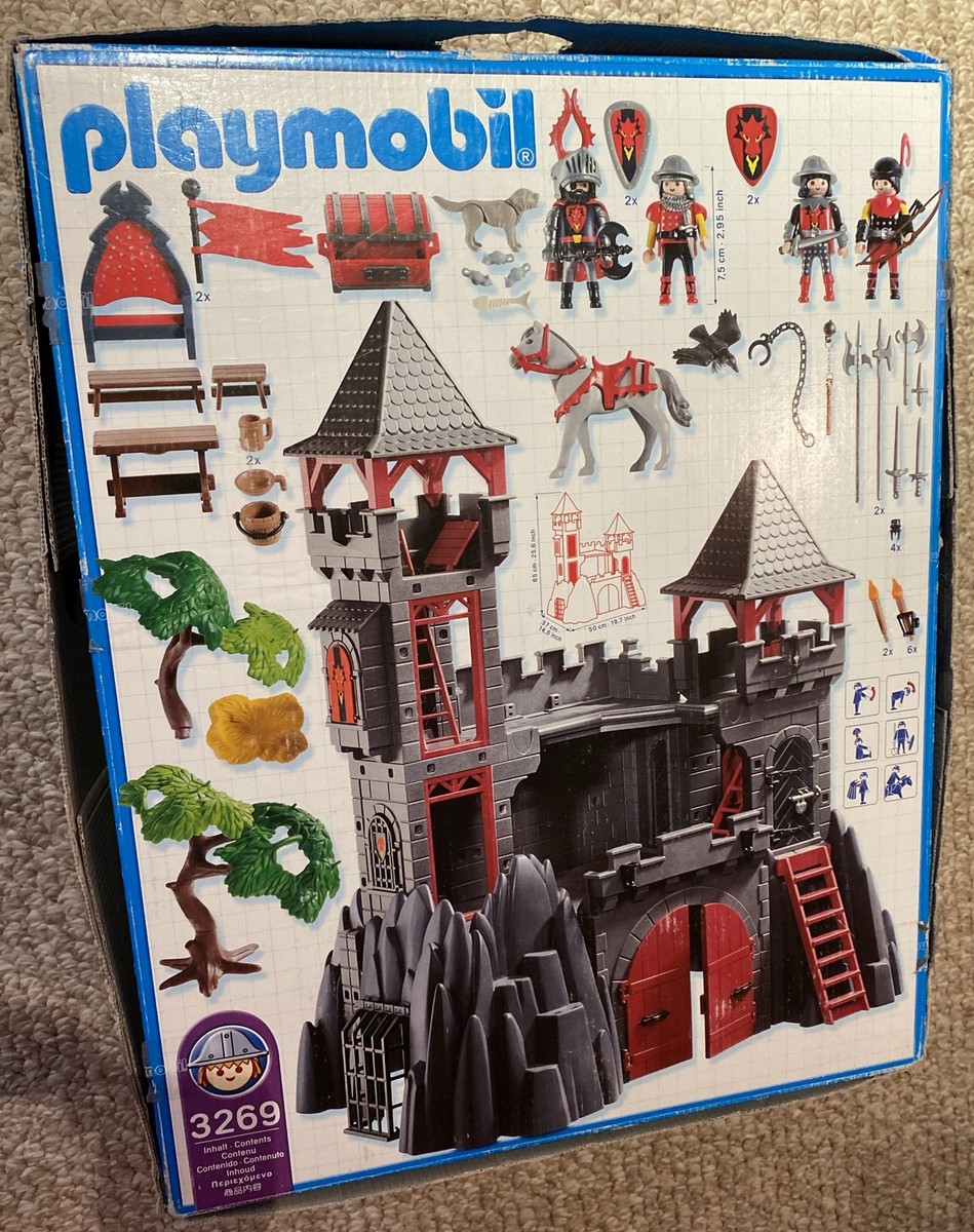 Playmobil ドラゴン軍団の城 3269 Playmobil 3269 Red Dragon Rock Castle, 7759 Wall Ext, 7760