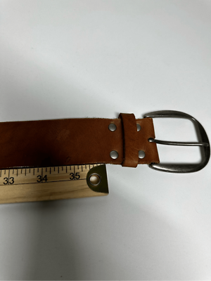 Rare Hollister Co. Leather Tea Rose Applique Brown Belt Size 