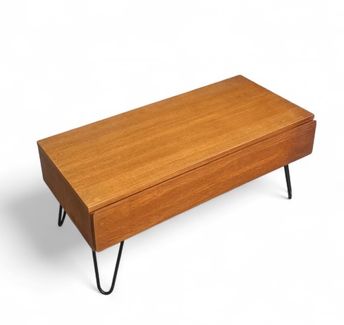 TEAK BEAVER AND TAPLEY COFFEE TABLE MEDIA UNIT MID CENTURY RETRO C1960s - Picture 5 of 8