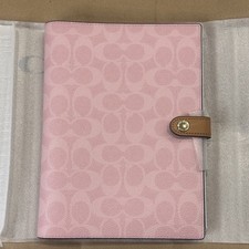 Coach Powder Pink Notebook in Signature Canvas NWT Fully Wrapped Ships 24HRS