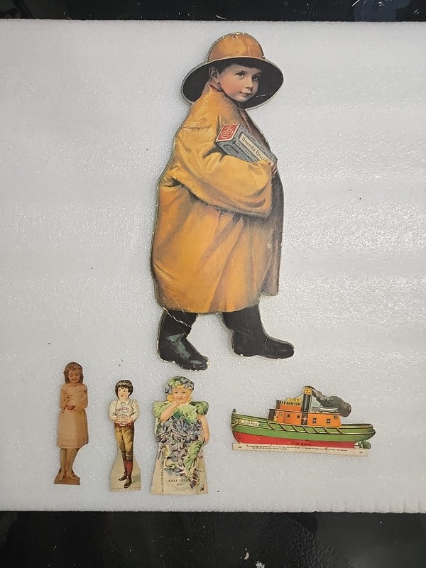 RARE! Victorian Paper Toys Tug Boat Lion Coffee & Mclaughlin XXXX Coffee 