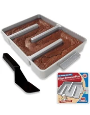 Baker's Edge Brownie Pan All Edges Non Stick 9x12 Cast Aluminum