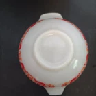 Pyrex Friendship Pattern 8" Mixing Bowl Red Birds Milk Glass Rare #403 c3
