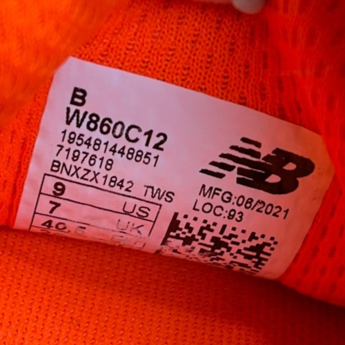New Balance Fresh Foam X 860v12 Damengröße 9 orange grau Laufschuhe Turnschuhe - Bild 11 von 12