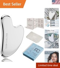 Stainless Steel Gua Sha Tool - Facial Massage for Sculpting Puffiness Relief