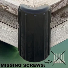 XIALUO Dock Corner Bumper Fender Inflatable Dock Protection Black 8"x16" Thick