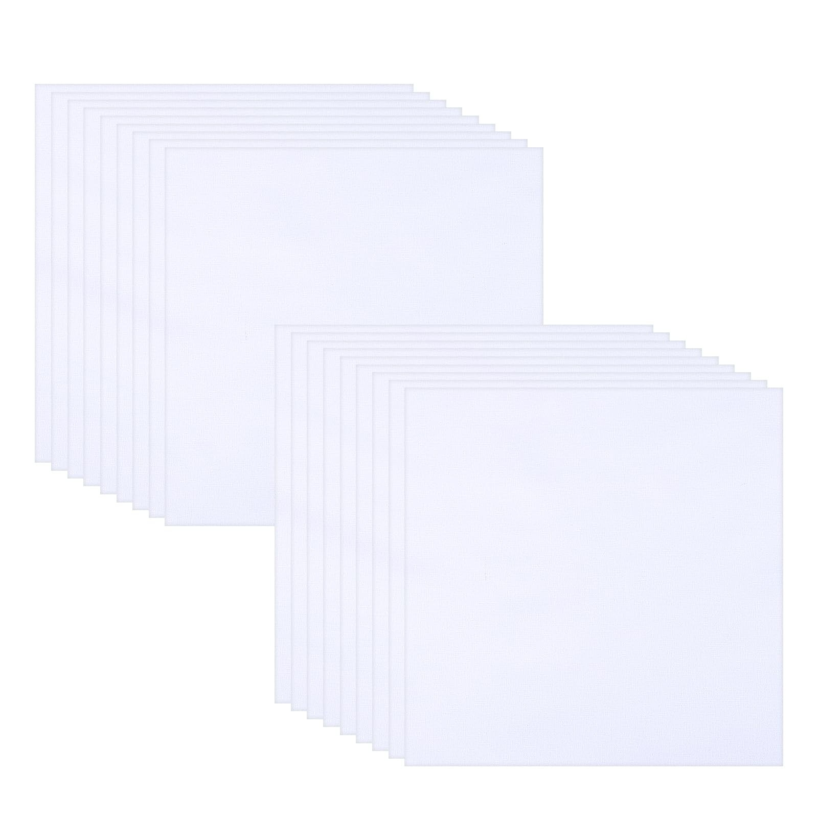 Fabric, 10x10 Inch Pre-cut White Cotton Fabric Squares, Qui.