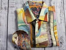 Mens Robert Graham Shirt Sz L EXCELLENT Condition Rare Print 0602