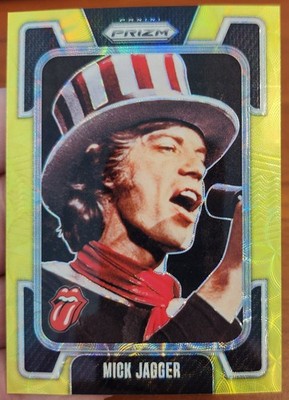 MICK JAGGER ROLLING STONES 2025 PRIZM YELLOW SCOPE REFRACTOR 13/199 #27