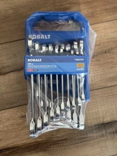 Kobalt 20PC Pro 90 Ratcheting Combination Wrench Set SAE Metric 2884761 New