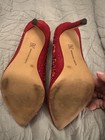 INC Macys Women’s Red Lace Rhinestone Pointed Toe Heels Pumps US 7 — photo 2