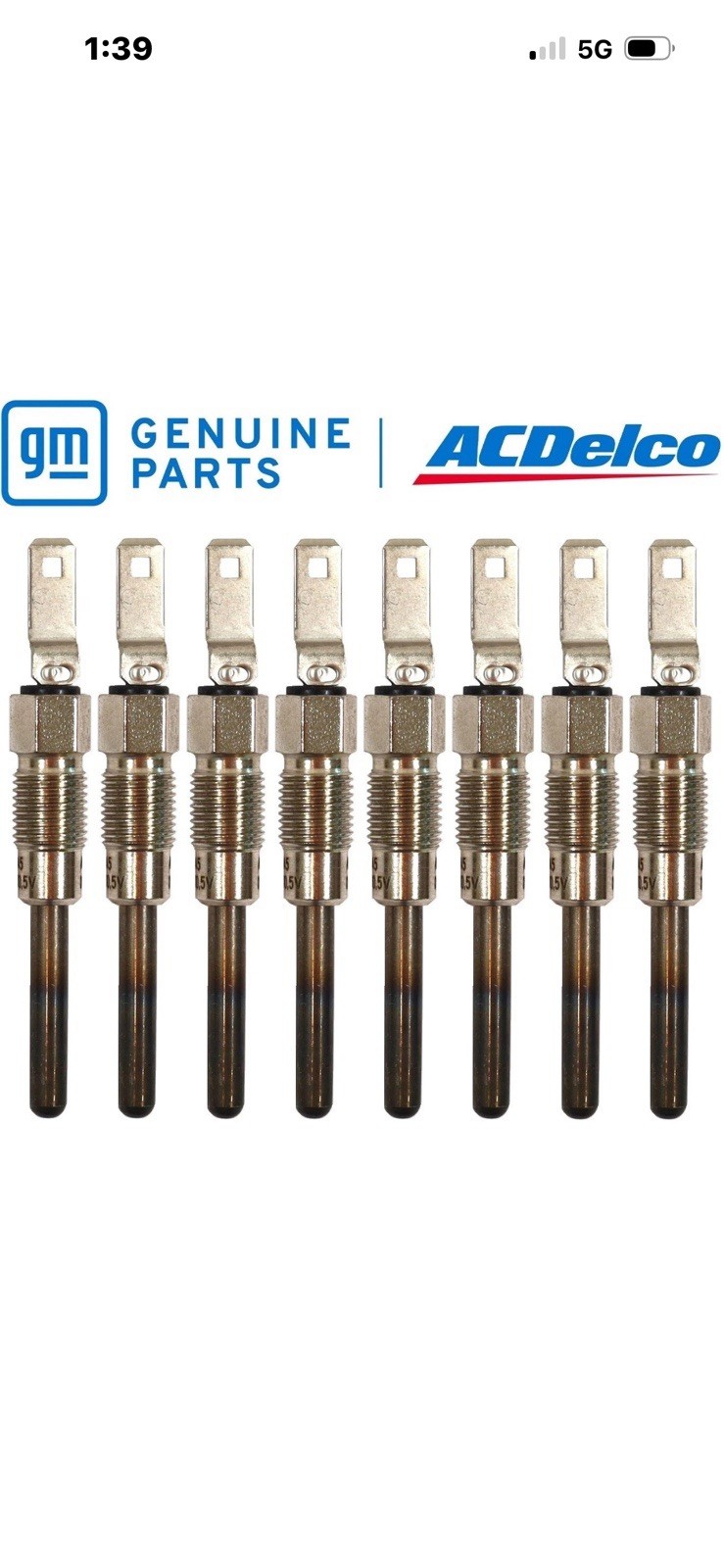 SET OF8 Genuine GM 12563554 Glow Plugs 19822001 6.2L 6.5L Detroit Diesel F2