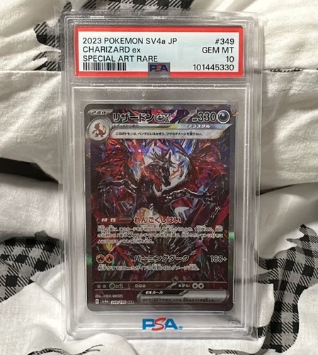 Pokemon Charizard ex Shiny Treasure ex Japanese Special Art Rare #349 PSA 10