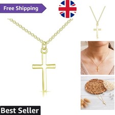 Luxurious 18k Gold Plated Cross Pendant - Gift-Ready Necklace for Her