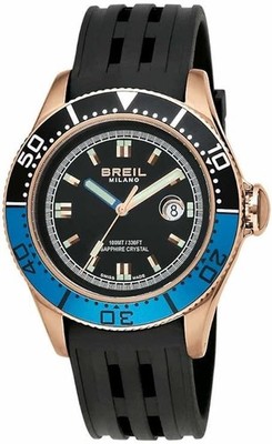 Breil Milano BW0401 Date Sapphire Crystal Black Resin Strap Men's Watch $650