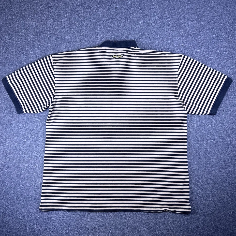 Camisas polo de golf ojos de serpiente para hombre 2XL beige a rayas bordado logotipo 100 % algodón Foto 2 de 4