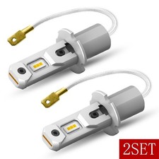 Yellow Auxito H3 Fog Led Light Headlight Bulbs Lamp Conversion Kit 3000k Drl Y