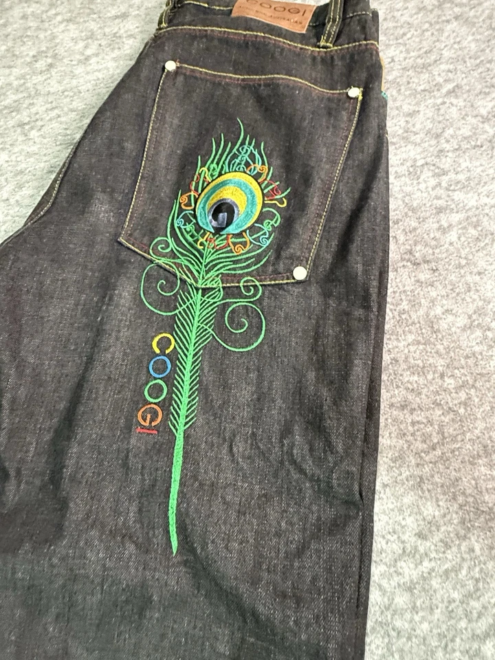 COOGI Denim Jeans Relaxed Fit Men's Size 38x32 Hip Hop Y2K Dark Wash - Image 3 of 4