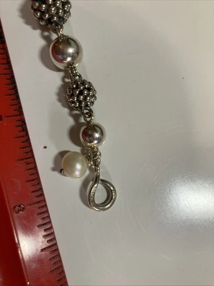 "Brazalete Michael Dawkins de plata de ley 925 con perlas de noche estrellada 8""" Foto 2 de 4