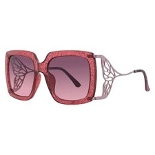 Betsey Johnson Burgundy Gradient Square Ladies Sunglasses 10262558.CGR BRYBRG