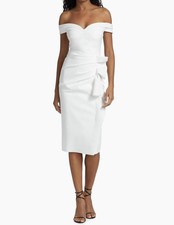 CHIARA BONI LA PETITE ROBE Off-The-Shoulder Midi Dress 42/6US