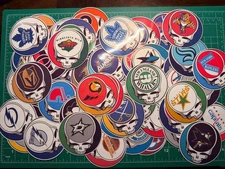 NHL Stealie Sickers - All Teams - Grateful Dead - Laminated Vinyl Stcker - 3"