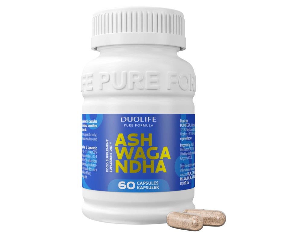 Ashwagandha gélules pour le surmenage professionnel et charge mentale - 60 pcs