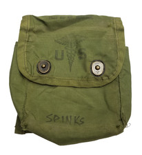 USGI Military LARGE First Aid Medic IFAK Pouch LC-2 w/ ALICE CLIPS OD Green USED