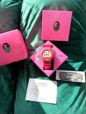 G-SHOCK x BAPE Pink Limited Edition DW-6900 Digital Watch, Rare Collab, 1000 pcs