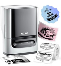 Used Nelko Label Maker PM220 Bluetooth Label Portable Thermal Printer