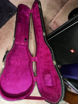 Vintage 1970's Gibson Les Paul Guitar Case Purple Lined Nice Interior G Overall